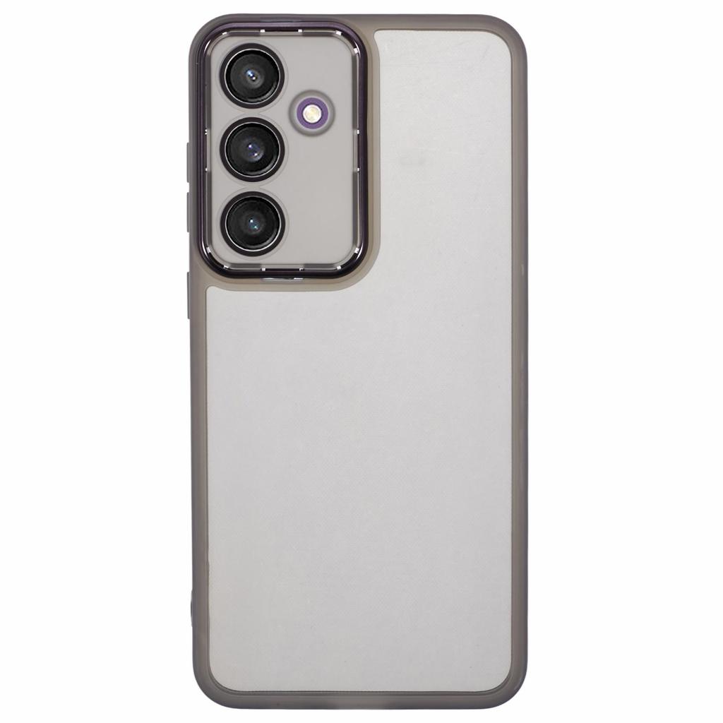 DKSM Series For Samsung Galaxy S24 FE Case Electroplated Camera Frame TPU Phone Cover