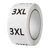500Pcs/Roll Self-Adhesive Clothing Size Sticker Round Universal Size Size Tag Stickers XS/S/M/L/XL/2XL/3XL Clothing Label