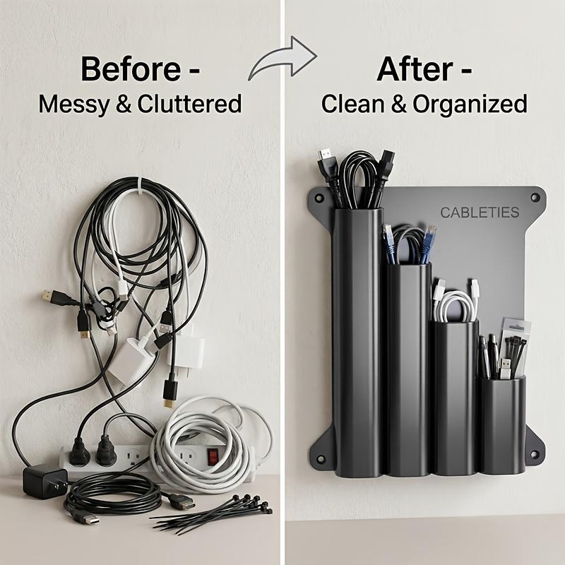 Wall Mounted Cable Ties Storage Rack Multi Slot Organizer Holder for Workshop Garage Organizer Management