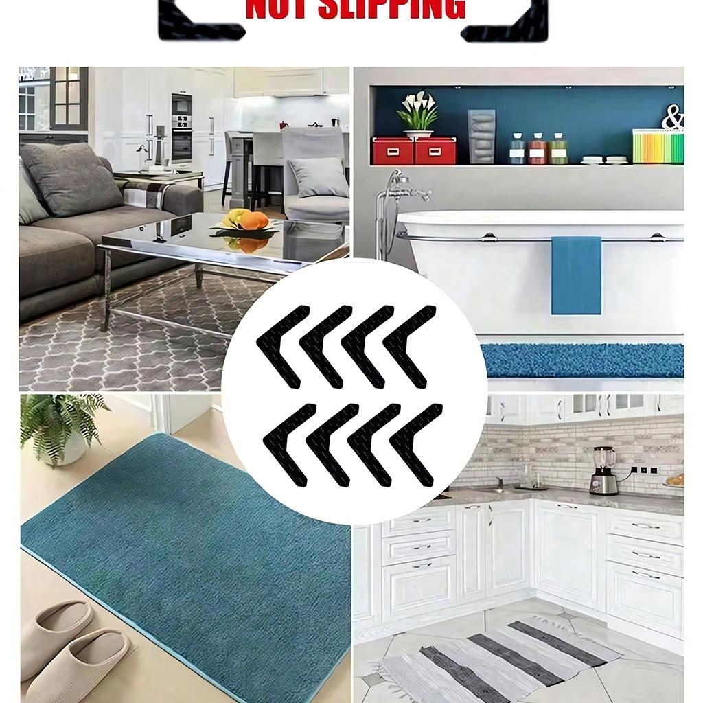 Non-Slip Carpet Fixers, PU Material Washable & Reusable Stop Carpet Shifting and Curling for Living Room Dining Room Bathroom Carpets Home Essentials