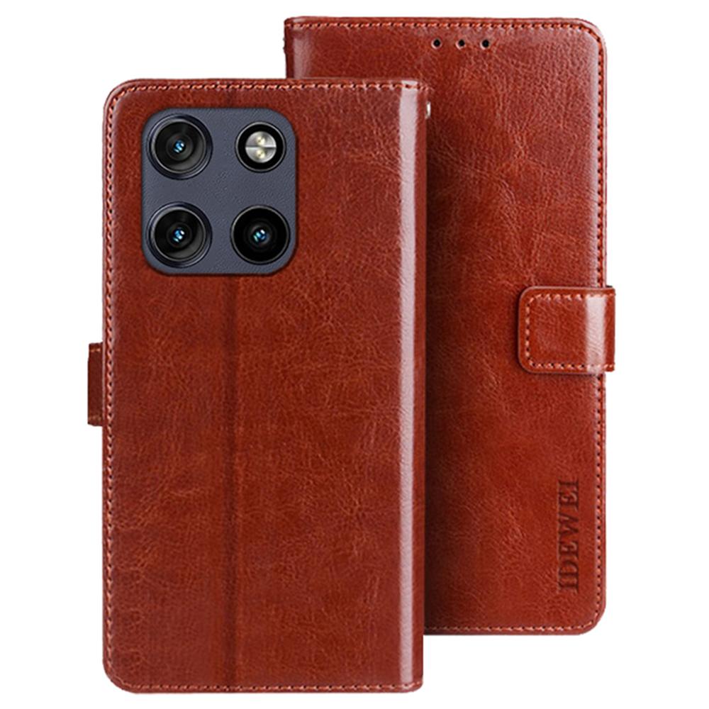 IDEWEI For Motorola Moto G Stylus 5G (2025) Stand Case Crazy Horse Texture Leather Phone Cover
