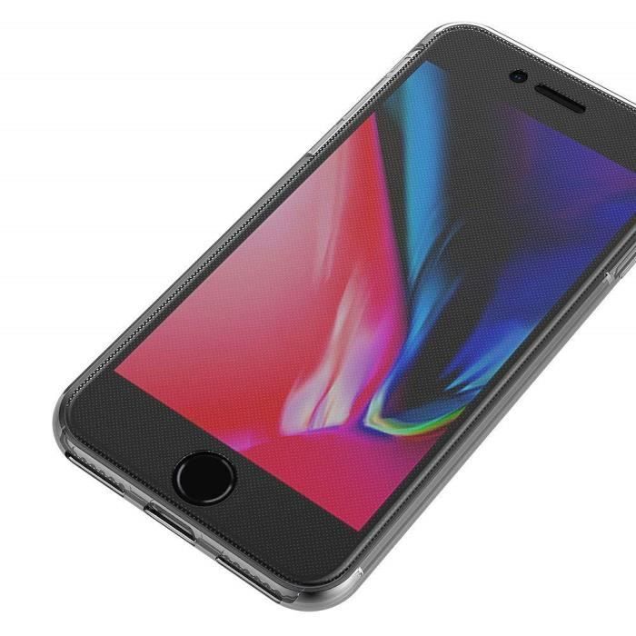 Compatible Case for Apple iPhone 8 - Transparent TPU Gel Case Cover Full Front Back Soft Silicone Phonillico®