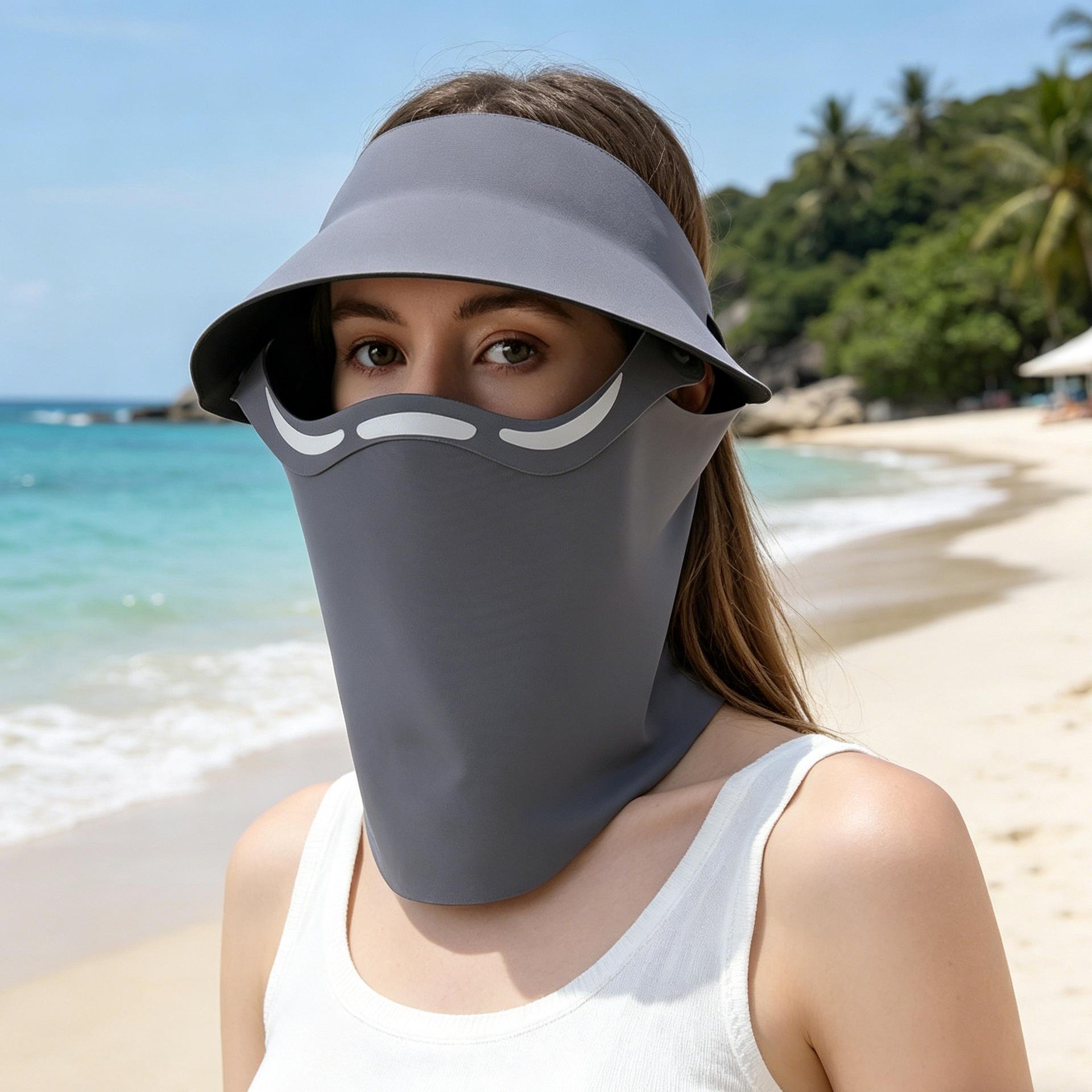 Magnetic Sun Protection Face Mask with Detachable Hat - Anti-UV, Breathable Sunshade