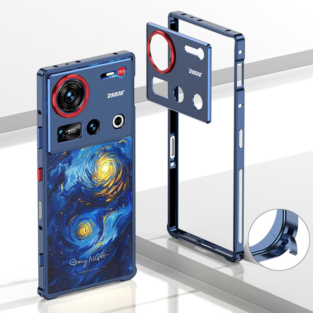 

Для ZTE nubia Z70 Ultra 5G Бампери Металева рамка Чохол для відведення тепла із захистом об єктива камери Purple