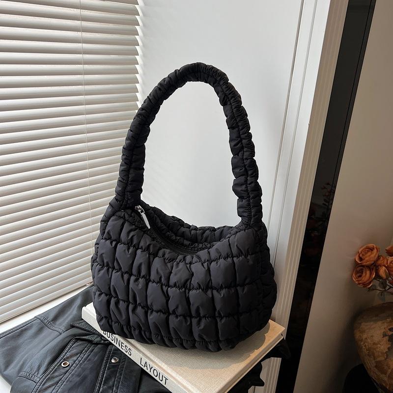 Premium textured small bag women's summer versatile new shoulder messenger bag pleated portable cloud bag