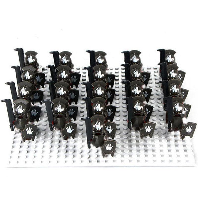 Ancient Rome Dwarf Warrior Elves Knight Rohan Eomer Haldir Urukhai Strong Orc Knight Spartacus Figures Building Block Kids Toy