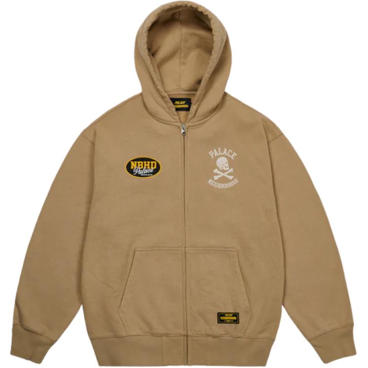 

Palace X Соседское сотрудничество FW25 Толстовка с капюшоном унисекс с принтом черепа и карманом-кенгуру P29HD047 L