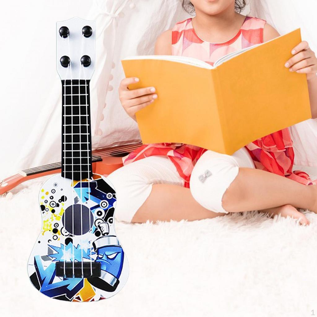 Kids Guitar Toy 4 String Mini Early Learning Ukulele Musical Instrument Educational