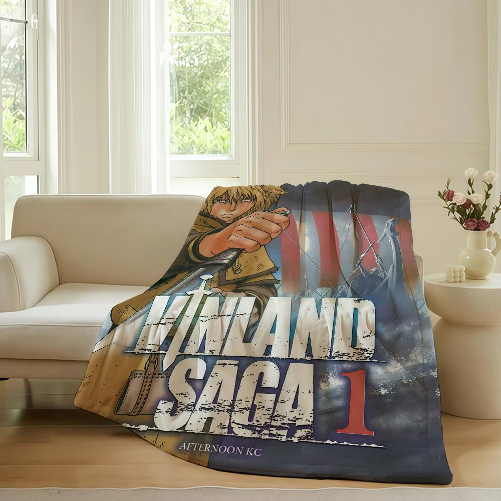 Anime Vinland Saga Blanket For Sofa Office Bed Plane Travel Sleep Read Relax Camping Soft And Warm
