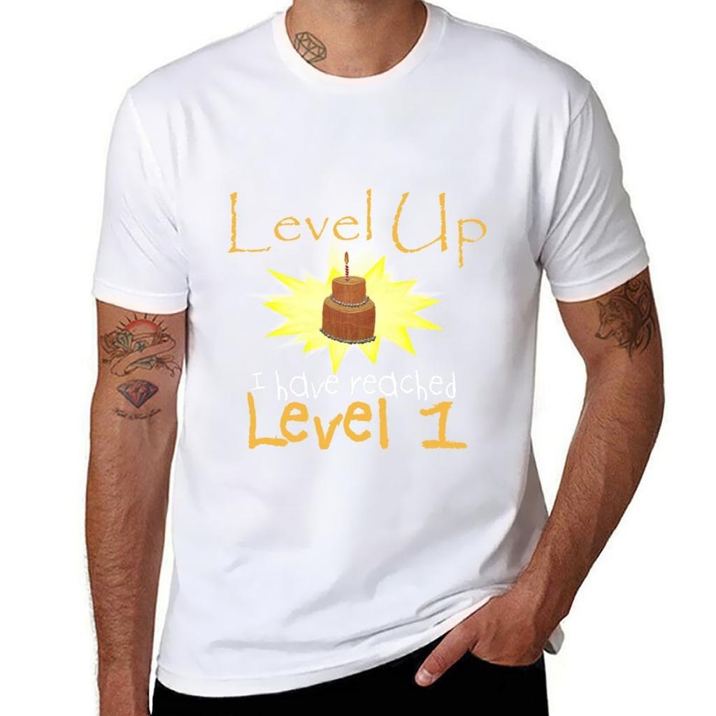 Level Up Tshirt Basic Crew Neck Short Sleeve Top
