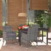 5pcs Garden Dining Set Wicker Resin