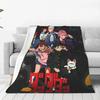 Hot Japanese Anime Dandadan Flannel Blanket Super Soft Bedding Throws for Bedroom Picnic Fluffy Bedspread Sofa Bed Cover