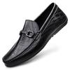 Men's Genuine Leather Casual Loafers - Soft Cowhide Business Slip-ons for Driving