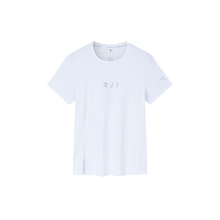 

Anta Running Series Logo Letter Round Neck Pullover Short Sleeve T-Shirt Women Tops Pure-White 162335111-1 XL