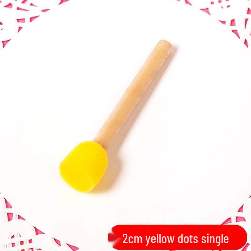 Children's Round Sponge Paint Brush for Art & DIY