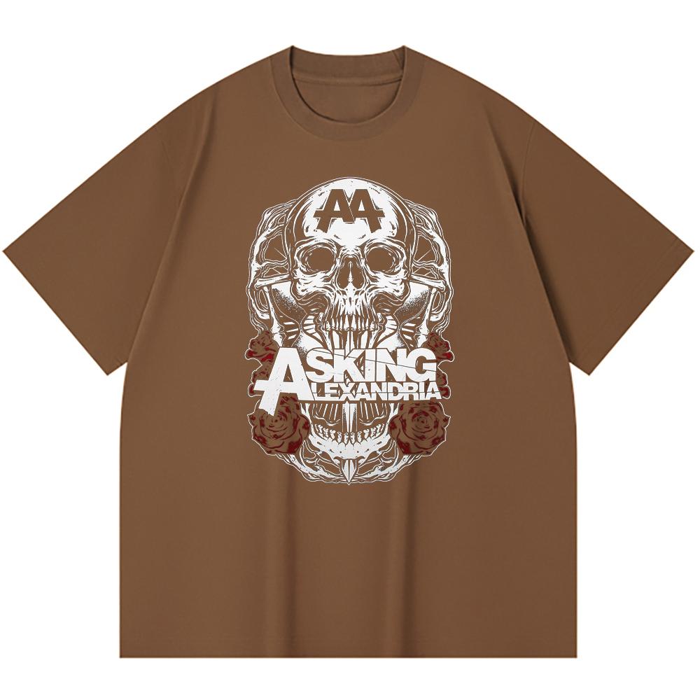 230 Gsm 100% Cotton Heavy Metal T-Shirt  Rock Band Popular Music Print Unisex Heavy Cotton T Shirt