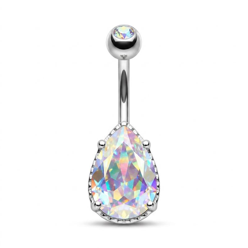 1Pcs Purple Zircon Dangle Belly Button Rings Stainless Steel Heart Butterfly Navel Piercing Long Drop Pendant Belly Ring Jewelry
