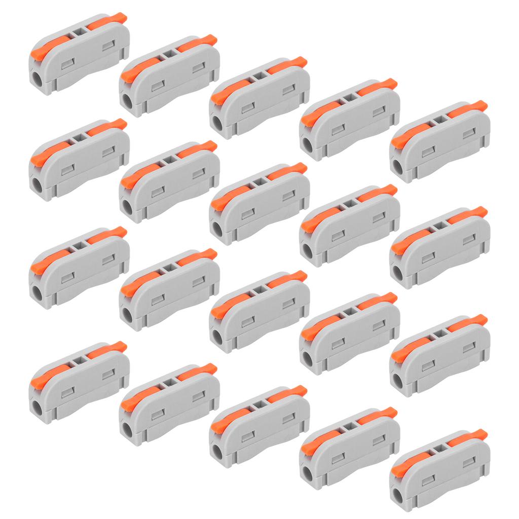 20Pcs Wire Conductor Connector  LeverNut 1in1out Fast Lighting Terminal Block