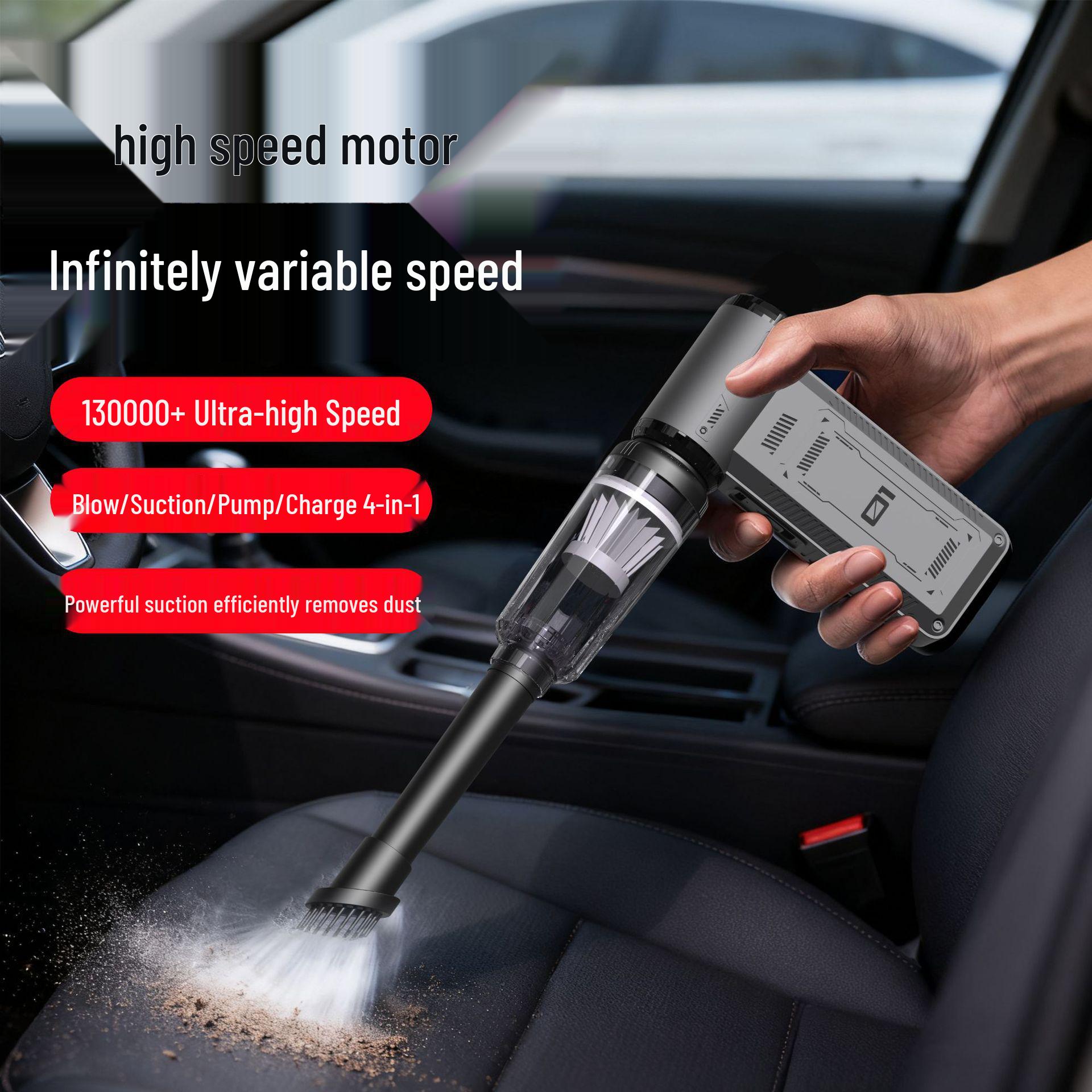 

Car Handheld 4-in-1 Duster Vacuum, Inflator, Snow Blower, and Hair Dryer 70 x 40 x 141 mm темно-сірий