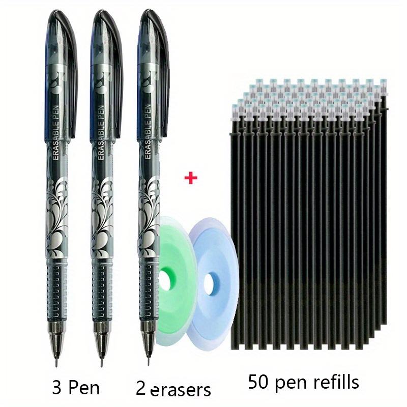 55pcs/Lot Erasable Gel Pen 0.5Mm Refill Rod Magic Erasable Pen Washable Handle Office Writing Tools Stationery
