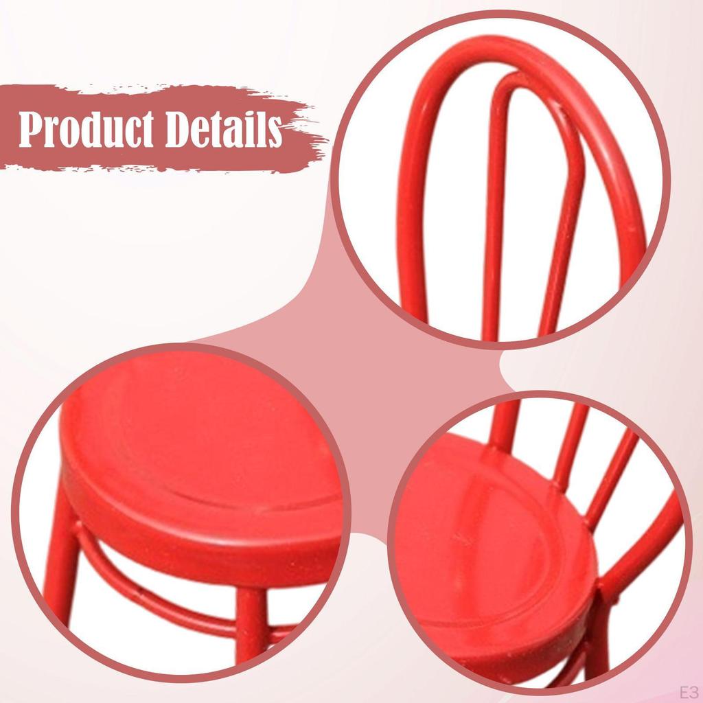 Dollhouse Miniature Chair Role Playing Pretend Toy Doll House Decoration Furniture Model for