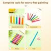 Washable Art Painting Set 180Pcs Watercolor Pen Set Cartoon Drawing Kit  Christmas Gift