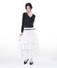 Alkialka Tiered Maxi Skirt (Ivory)