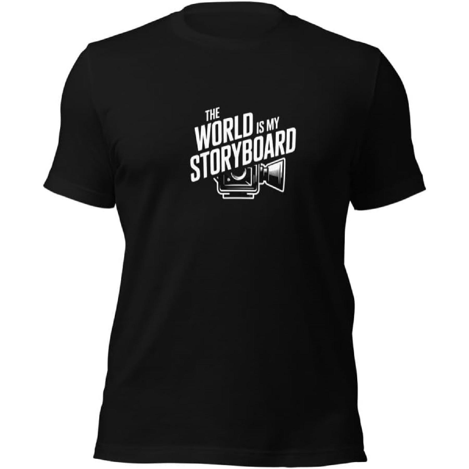 Videographer T-Shirt_ World is My Storyboard Tee _ Filmmaker Apparel _ Creative Director Gift _ Unique Visual Artist Shirt S