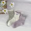 3 Pairs/set Cute fashion New Korean Girls Socks Summer Thin Mid-Crew Lace Mesh Breathable Seamless Ankle Socks with Bow Trim