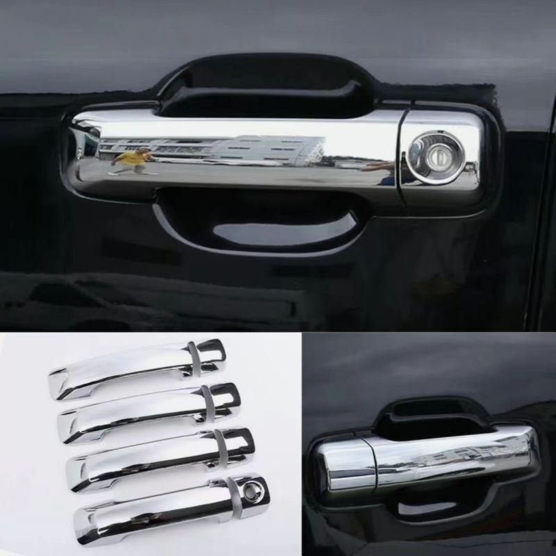 for Toyota Tundra XK50 2007~ Chrome Door Handle Cover Trim Car Cap Exterior Accessories Protective Stickers 2018