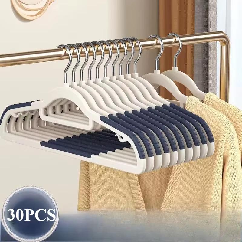 

30pcs Durable Non-Slip Clothes Hangers No Trace Home Organizer Space Saving Creative Dormitory Storage Rack