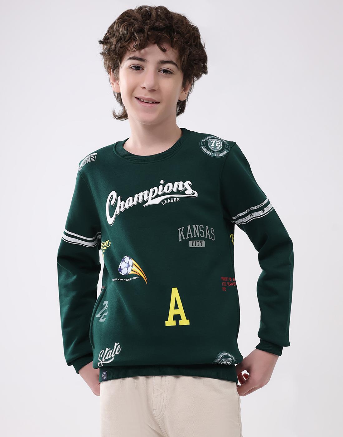 

Monte Carlo Boys Round Neck Full Sleeve Sweatshirt 4-5 Years зелений