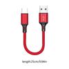 25cm Portable Ultra Short USB Fast Charging Cable For Power Bank MP3 MP4 CameraiPhoneXiaomiOneplus Phone Type C MicroCord