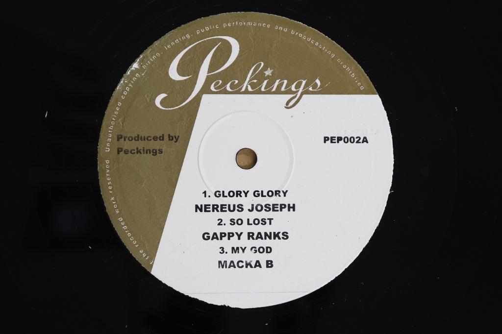 10inch Record NEREUS JOSEPH  GAPPY RANKS  MACKA  Glory Glory  So Lost  My God PEP002 PECKINGS RECOR 2012 UK Reggae Ska  Dub Used