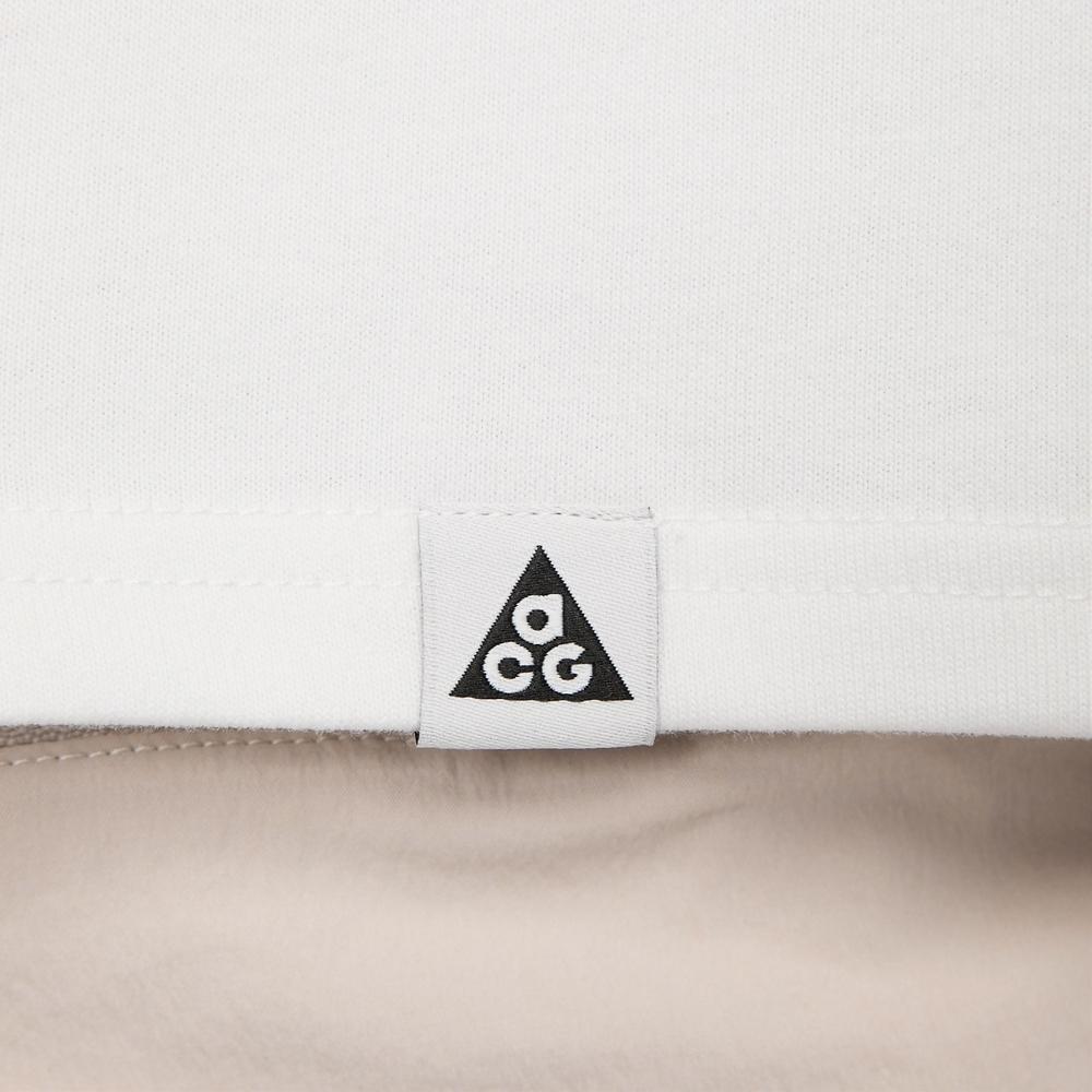 Nike ACG Dri-FIT Haft Literowy Wzór Zwierzęcy Szybkoschnący Nadrukowany T-shirt z Okrągłym Dekoltem Męski Top Mountain-White FV3493121