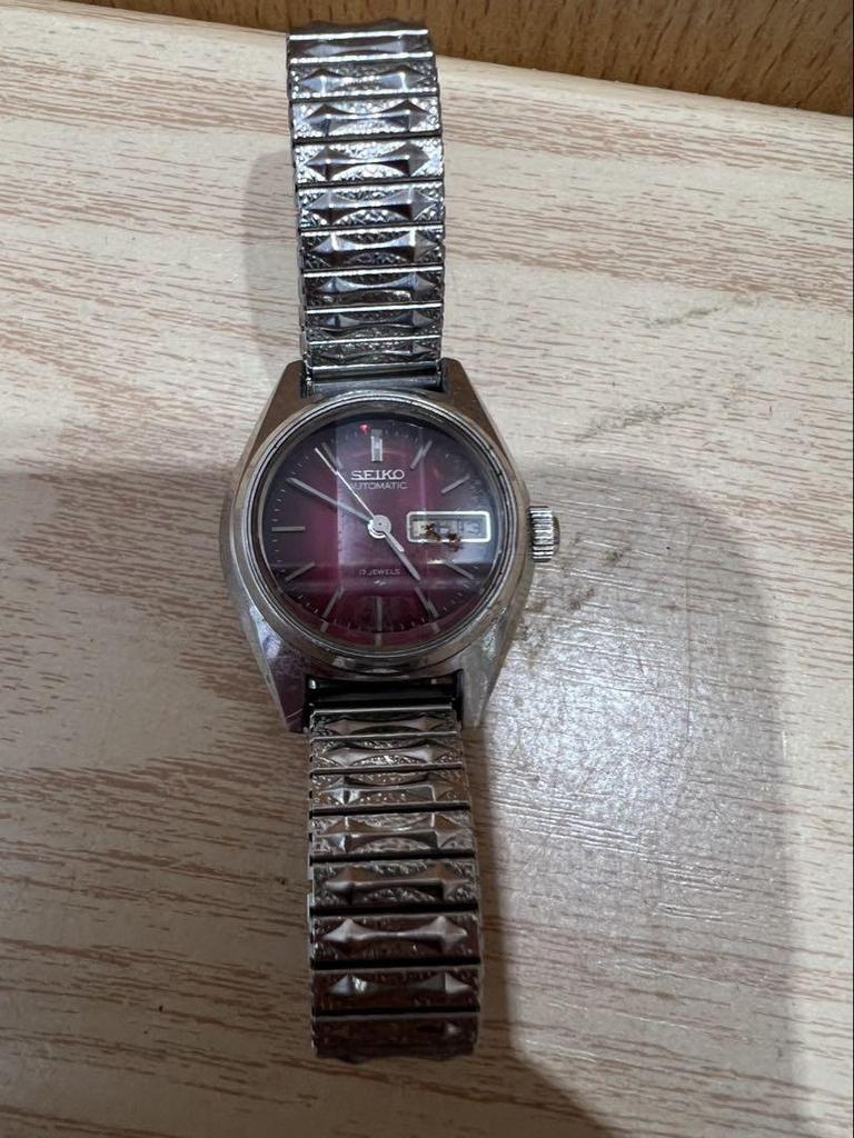 [USED] SEIKO Automatic Watch 17 JEWELS Day Date Red Dial