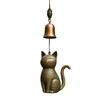 Automotive Rearview Mirror Decoration Elegant Cats Shaped Wind Chimes Ornament with Soft Chimes Sound for Home and Garden