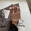 High-end small bag women's 2025 new casual chain bag fashionable and simple shoulder bag pearl messenger bag