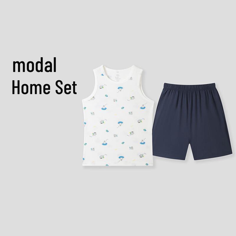 

Annair Boys Breathable Modal Vest Pajama Set S