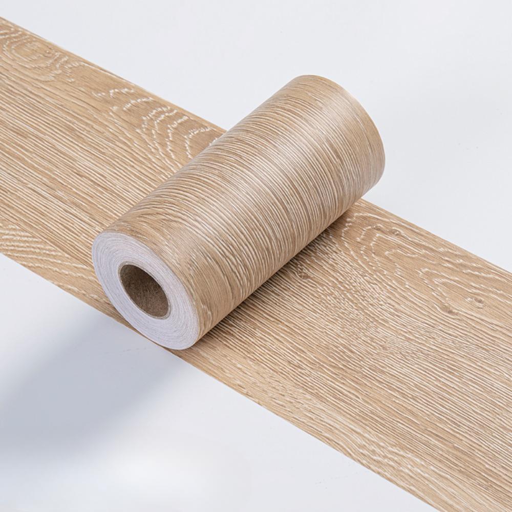 1PC 5mx10cm/20cm Imitation Wood Grain Door Frame Decoration Sticker,Bedroom and Living Room Wall Stickers,Floor Decoration Lines