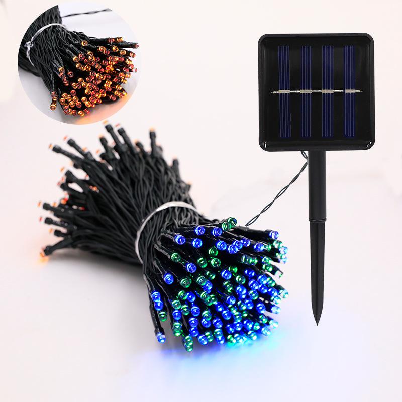Outdoor Tree Garden Patio Christmas Wedding Decor Solar Powered Warm White LED String Lights IP65 Waterproof Auto On/Off 8 Modes