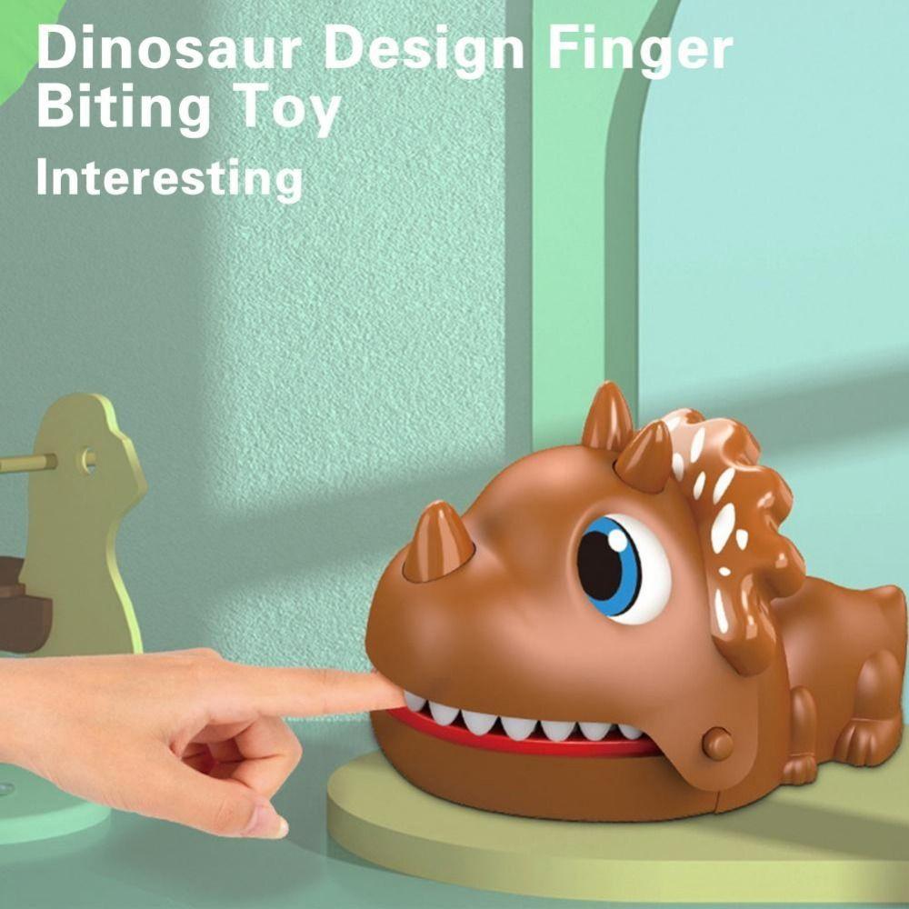 Triceratops Shape Hand-biting Crocodile Scary Toy Safe Hand-biting Dinosaur  Game for Kids