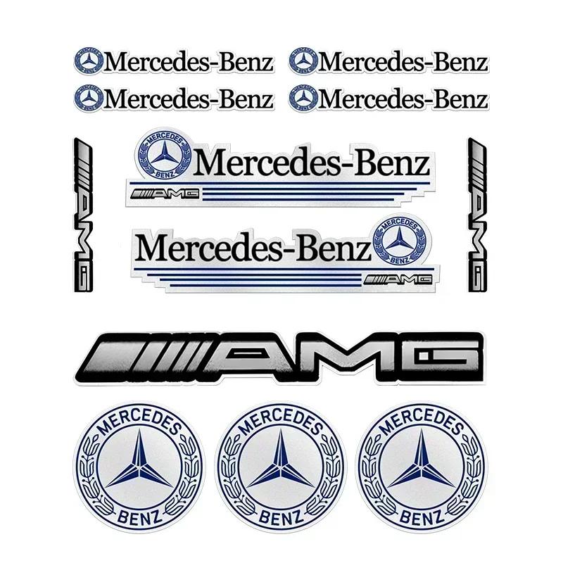 RAT2 1set Car Badge Sticker Car Decoration Decal For Mercedes Benz W204 W124 W201 W202 W212 W220 W205 GLA CLA Car Accessories gadgets