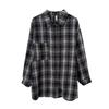 2025 Autumn Plus Size Retro Plaid Long Sleeve Loose Shirt Cardigan