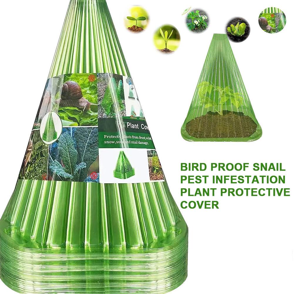 Plant Covers with Ventilation Top Garden Cloches Plant Bell Cover Sunscreen Frost Guard Freeze Protection for Yard Farm Garden