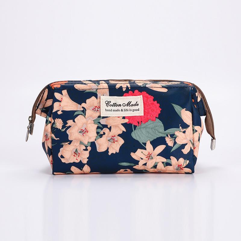 

1Pc Vintage Flower Women Handbag Quilted Bag Portable Cosmetic Makeup Travel Zipper Bags Lipstick Storage Mini Pouch чёрный
