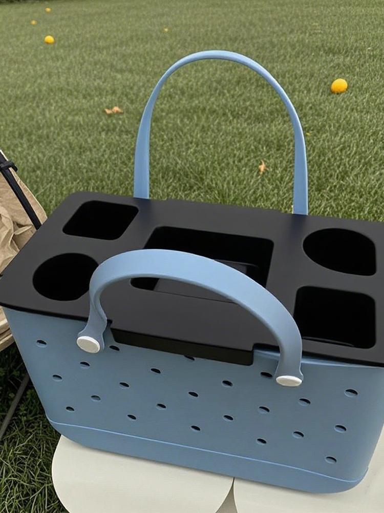 EVA Storage Lid Waterproof Cup Organizer Holder Multifunctional Bag Top Storage Tray 5 Compartment for Outdoor Beach