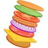 8pcs Hamburger Coaster Waterproof Coasters PVC Drink Coaster Non-Slip Cup Mat Hamburger Shape Coasters Heat Insulation Cute Pattern Coasters Holiday