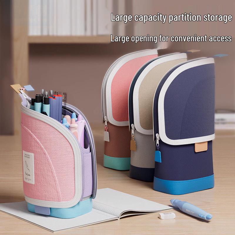 2024 Large Capacity Pencil Case for Middle and High School Students - Stylish and Durable Stationery Storage Bag for Men