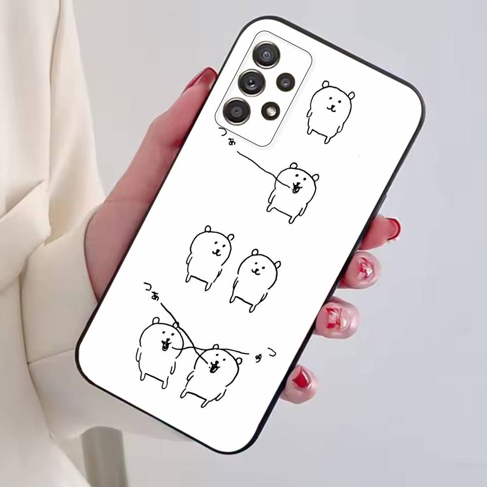 Funny Cartoon J-Joke B-Bear Phone Case Black Silicone Soft For Samsung S25,S24,S21,S22,S23,S30,Ultra,S20,Plus,Fe,Lite